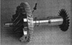 Compressor-diffuser-turbine shaft